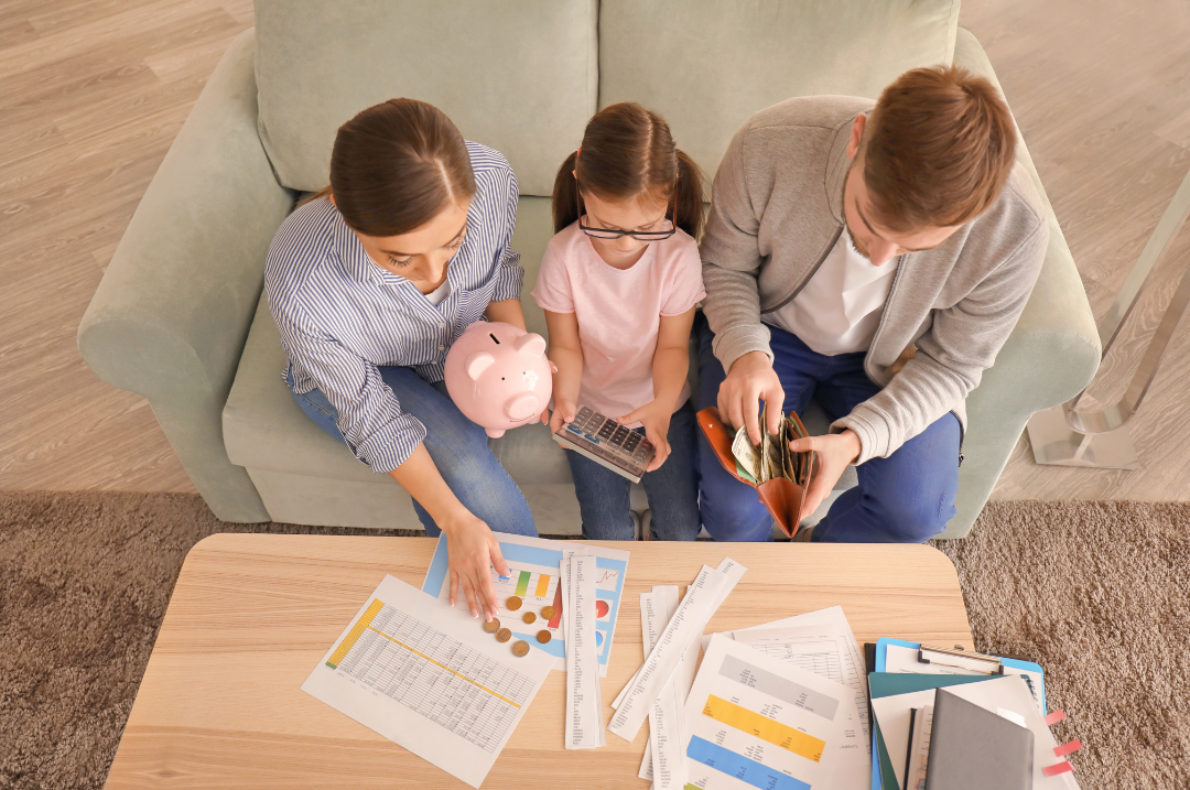 family calculating profit their entreprenurial kid made with kids venture box